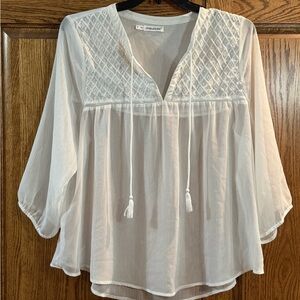 Maurices Ivory Textured Blouse